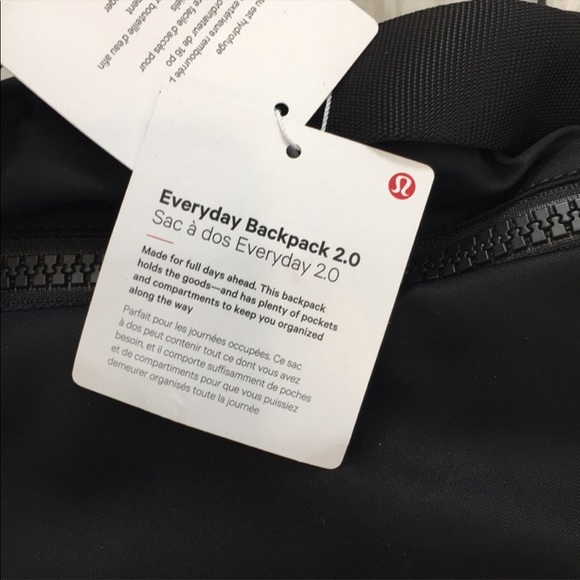 🖤🍋 Lululemon 🍋🖤 Everyday Backpack Black NEW - Picture 8 of 11